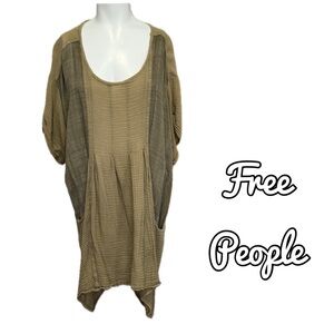 Free People Khaki/Green Textured Mini Dress/Tunic